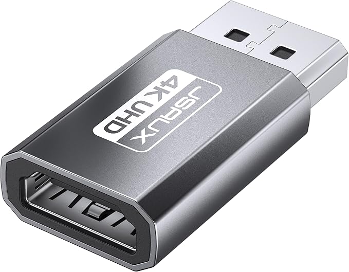 JSAUX 4K DisplayPort to HDMI Adapter, DP PC to HDMI Monitor Converter Video UHD by JSAUX