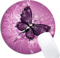 Butterfly Mouse Pad Round Non-Slip Rubber Mousepad Laptop Office Computer Decor by XDMY