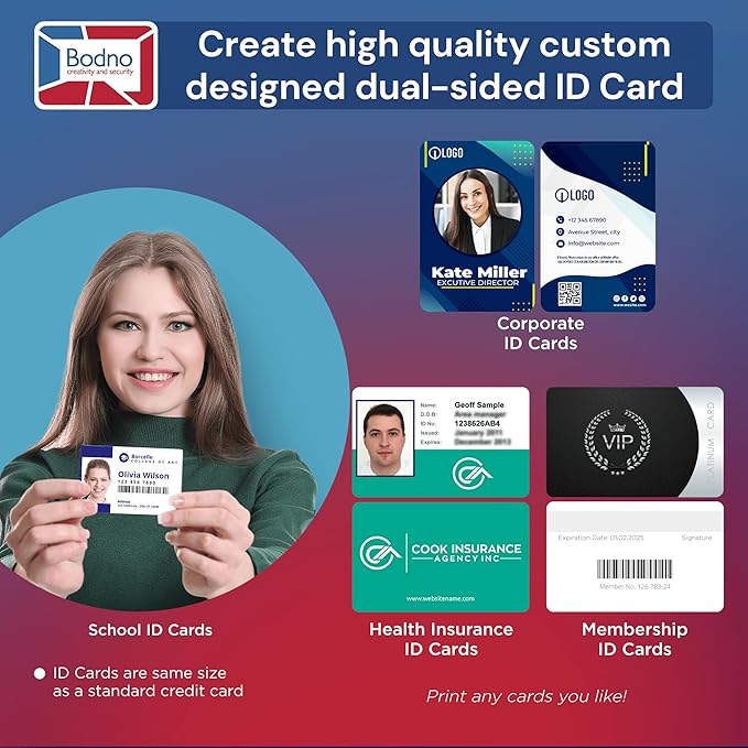 Bodno Magicard 300 Dual Sided ID Card Printer & Complete Supplies Package ID - Image 3