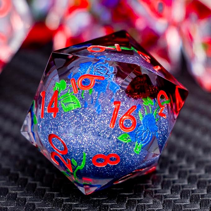 ARUOHHA Liquid Core DND Dice Set, Vampire Sharp Edged Dragons Dice Compatible - Image 2