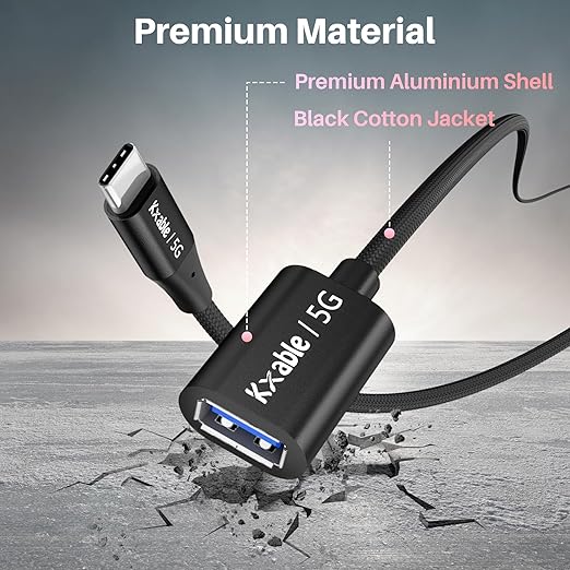 USB C to USB Female Cable 3FT, Type-C Male to USB A 3.1 Female OTG Cable - Image 4