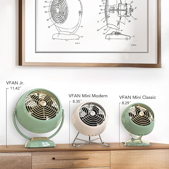 Vornado VFAN Mini Classic Personal Vintage Air Circulator Fan, Vintage White- - Image 2
