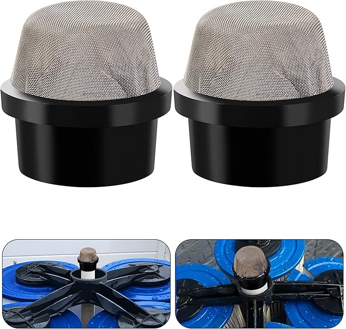 DECOHS 2 Pcs 190106Z Air Bleeder Screen Cap- Stainless Steel Screen Filter Cap by DECOHS