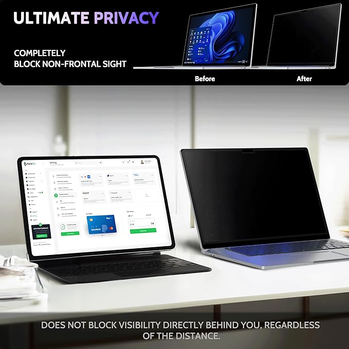 Privacy Screen for 13.5 Inch Surface Book 3/2/1, MagicSuction™ Removable Anti - Image 4