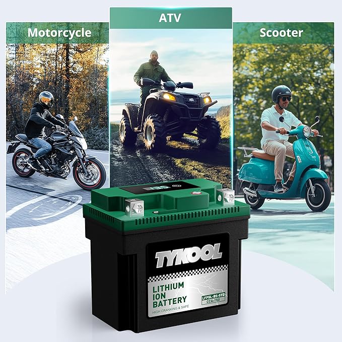 TYKOOL YTX5L-BS YTZ7S 2X Cranking Amps 150A, Lithium LiFePO4 Motorcycle Battery - Image 5