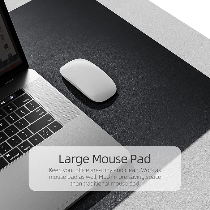 YSAGi Dual-Sided Desk Pad Protector, Waterproof Leather Desk Mat, Large Mouse - Image 4