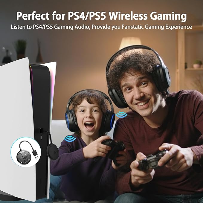 USB-C Bluetooth Adapter for PS5, Plug and Play, Wireless Audio Transmitter for - Image 4