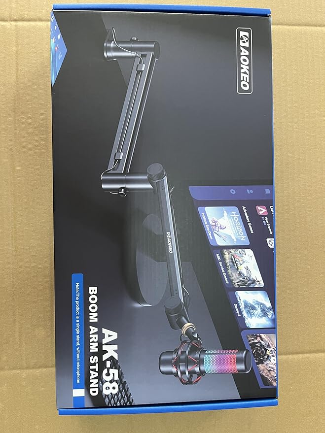 Microphone Arm, Aokeo AK-58 Desk Low Profile Adjustable Mic Boom Arm Stand - Image 8