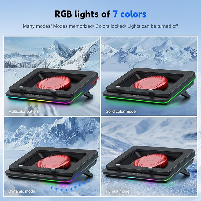 GT600 RGB Laptop Cooling Pad Equipped - Image 4