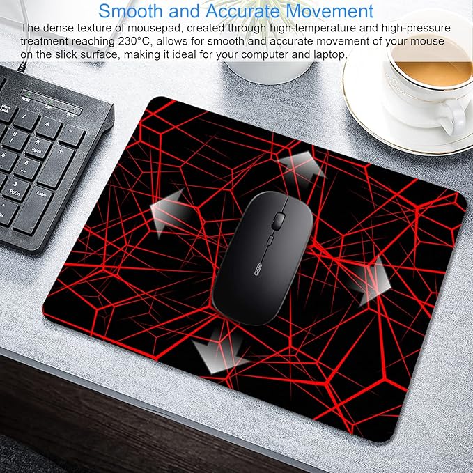 Abstract Lines Mouse Pad Personalized Design, Non-Slip Surface, Rubber Base - Image 3