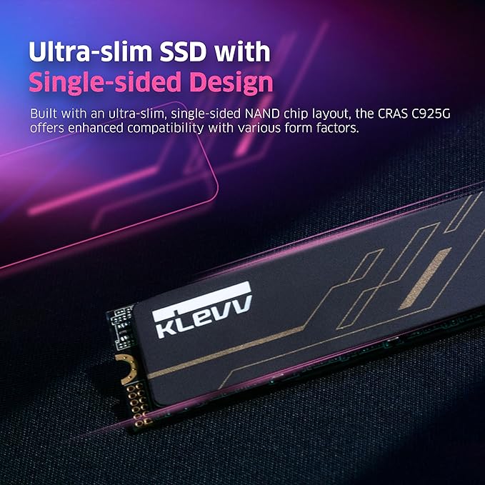KLEVV CRAS C925G 500GB M.2 2280 NVMe PCIe Gen4x4 Internal Gaming SSD - Image 6