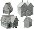 Paintable Tabletop Miniature Little Town Building Terrains Compatible - 18mm by HAUTICO