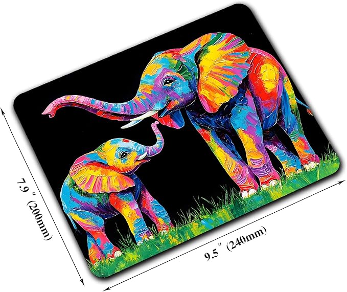 Colorful Art Animal Elephant Mouse Pads - Image 2