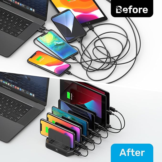 【5PCS】 Unitek USB Charging Station, 10 USB Fast Ports Charge Docking Station - Image 7