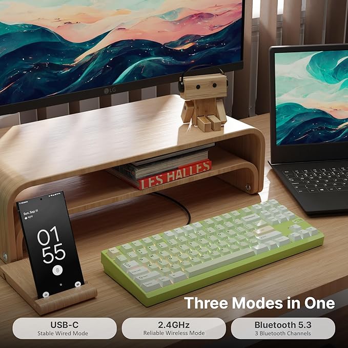 Chilkey ND TKL Aluminum Mechanical Keyboard, 87 Keys Tenkeyless Wireless Gaming - Image 3