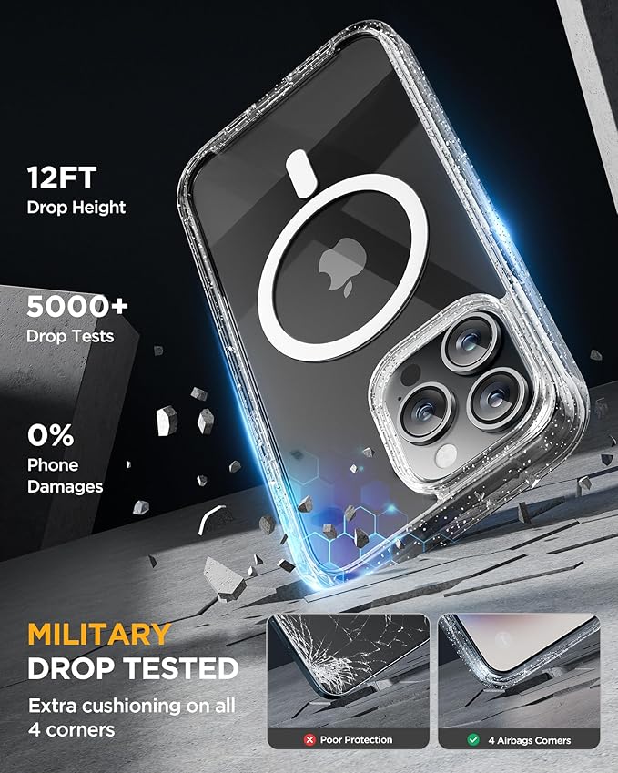 Miracase Magnetic for iPhone 15 Pro Case Full-Body Phone case - Image 4