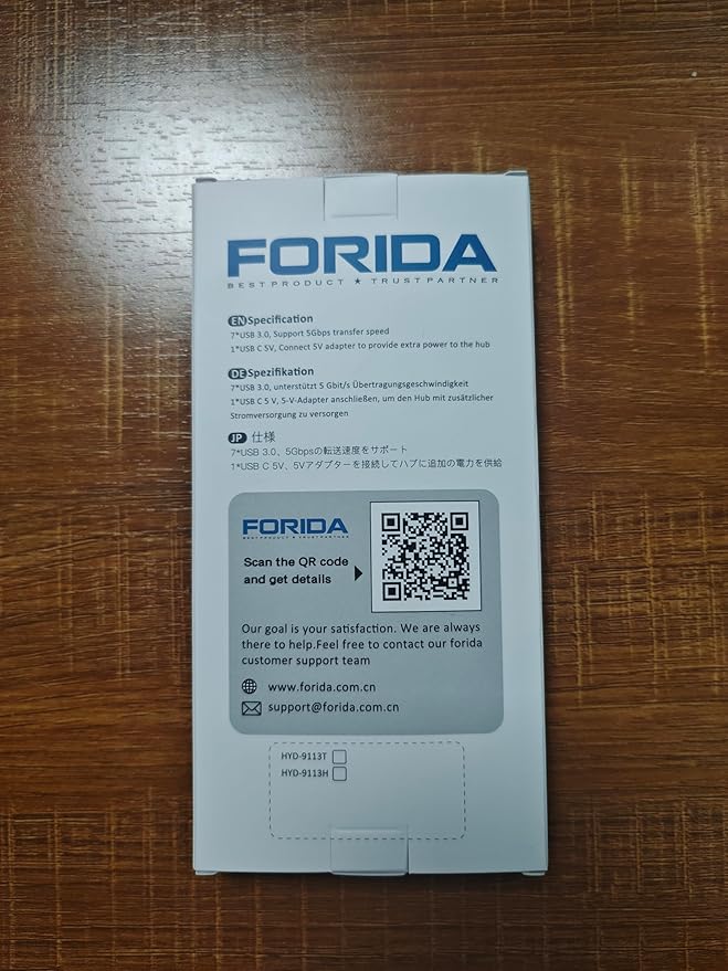 FORIDA Aluminum Alloy 8 Port USB Hub Long Cable USB Splitter - Image 9