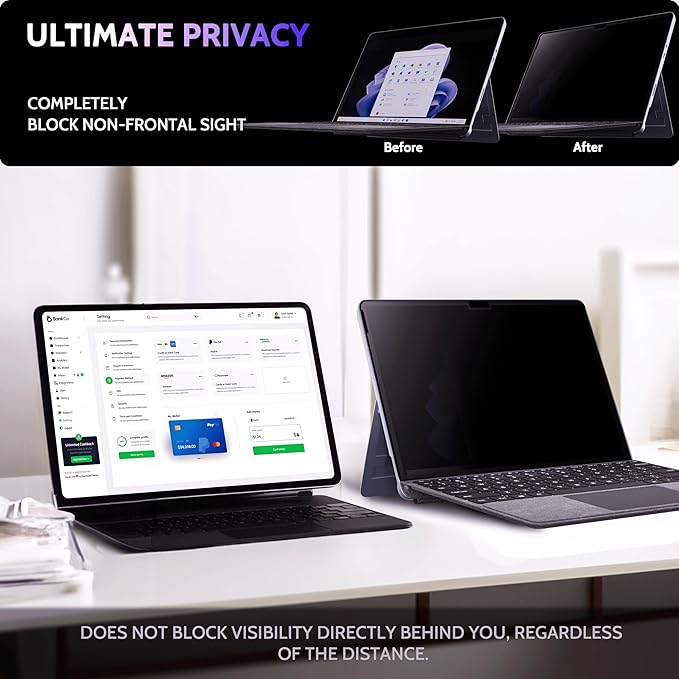 Privacy Screen for 10.5 Inch Surface Go 4/3/2/1, MagicSuction™ Removable Anti - Image 4