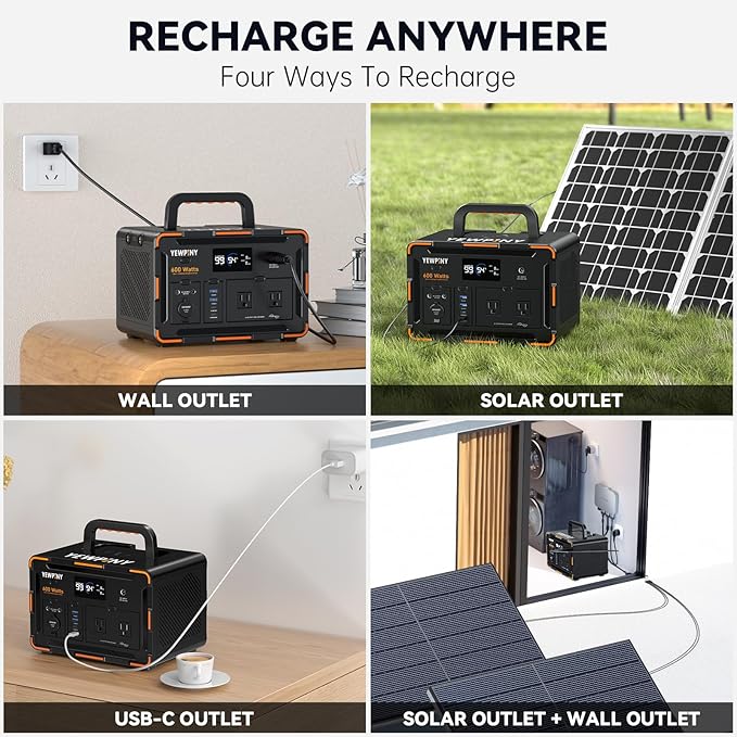600W Solar Generator 599.4Wh Portable Power Station, 162000mAh Battery w/ - Image 9