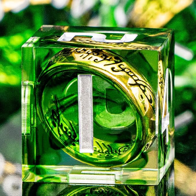 Magic Golden Ring DND Dice Set by ORIFANTOU