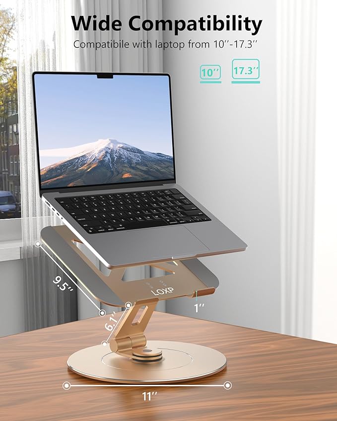 Ultra-Stable Aluminumy Swivel Laptop Stand - Image 2