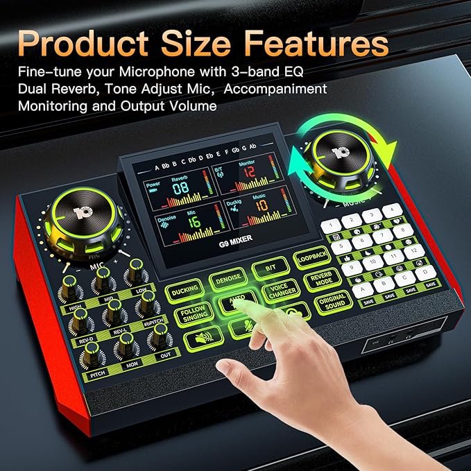Audio mixer, suitable for live streaming, and gaming on computer/phone; - Image 2