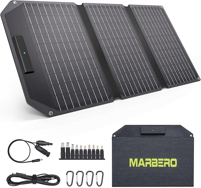 MARBERO 30W Solar Charger >23% High Efficiency Foldable Portable Solar Panel by MARBERO