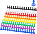 Gejoy 128 Pcs Board Game Pieces Multicolor Plastic Pawns Game Pieces by Unknown