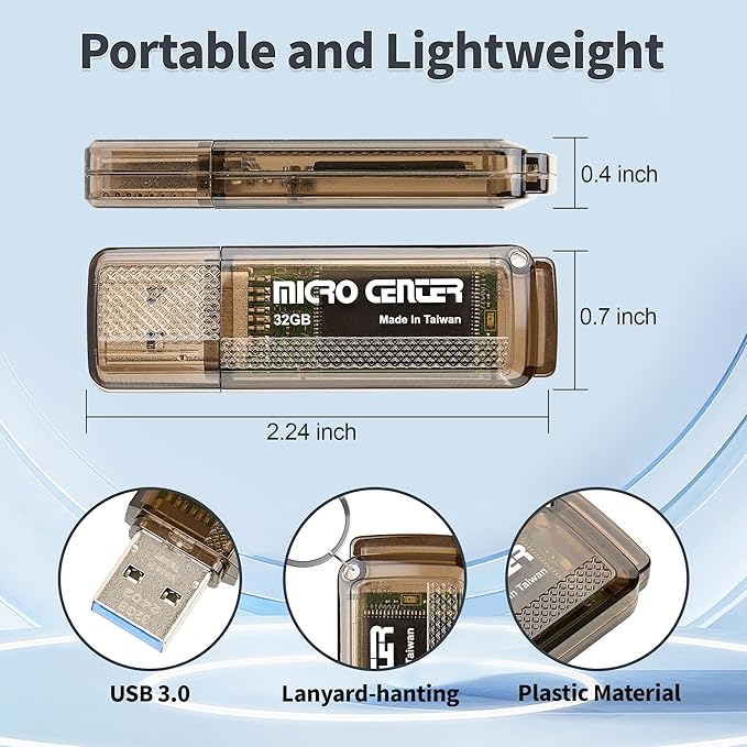 INLAND Micro Center Super Speed 2 Pack 32GB USB 3.0/USB3.1 Gen1 Flash Drive Gum - Image 6