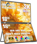 InnoView 18" 2K 100Hz Dual Portable Monitor 100% DCI-P3 Dual Monitor by InnoView