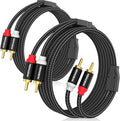 HOSONGIN RCA Cables 3.3ft 2 Pack, 2-Male to 2-Male RCA Audio Stereo Subwoofer by HOSONGIN