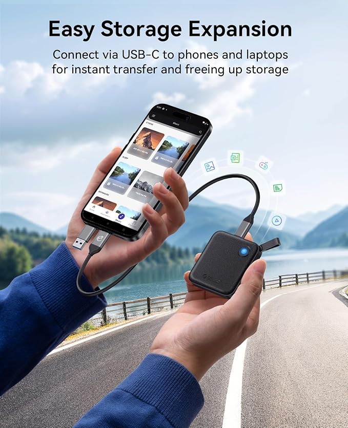 ORICO Portable SSD 256 GB with 2 in 1 USB C Cable, External Solid State Drives - Image 2
