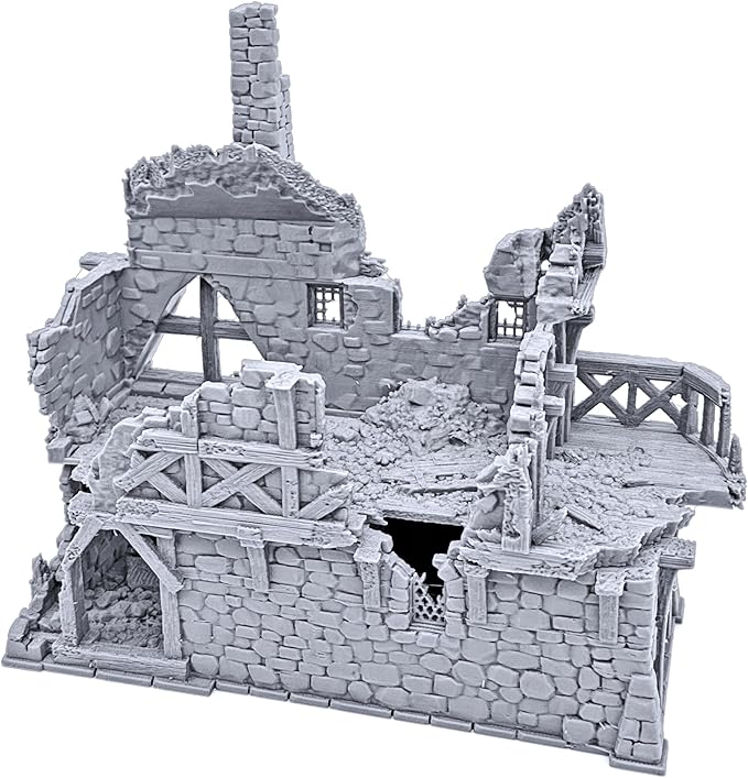 Ruined Port Merchant by Printable Scenery, 3D Printed Tabletop RPG Scenery and - Image 3