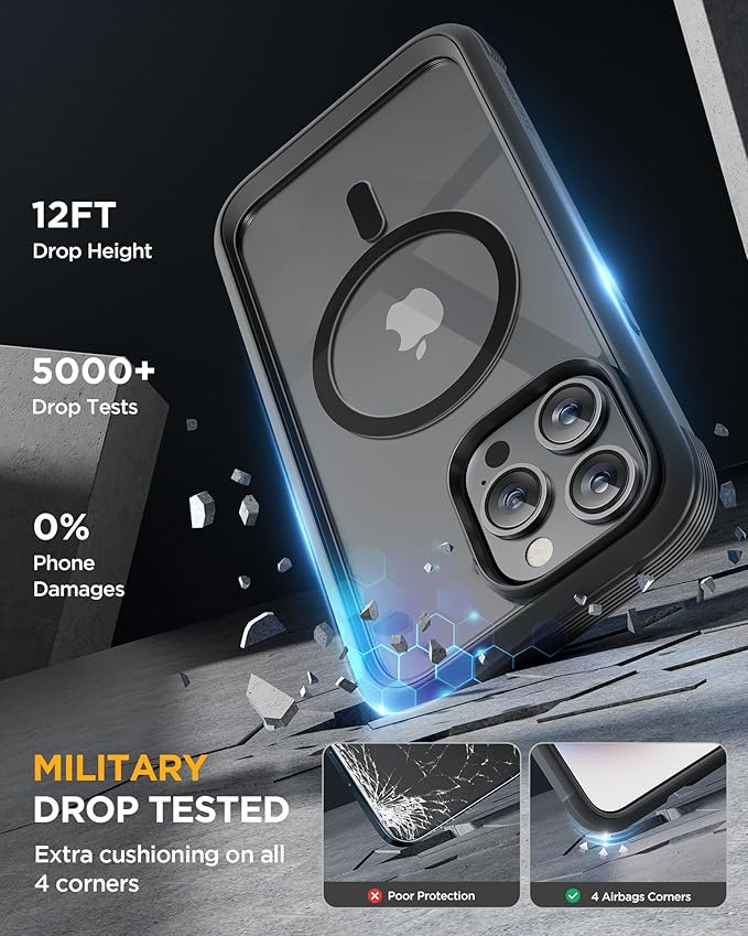 Miracase Magnetic for iPhone 15 Pro Case Full-Body Bumper Phone case - Image 4