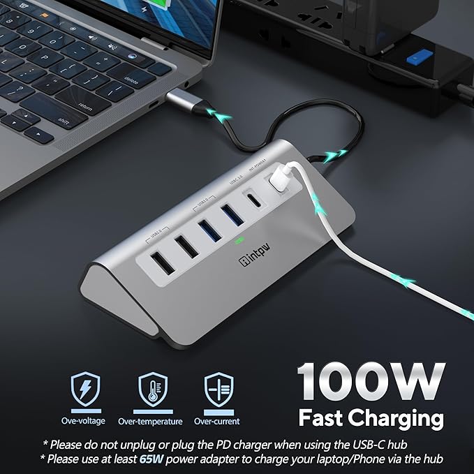 USB C Hub, INTPW 9-in-1 USB C Hub Multiport Adapter - Image 6