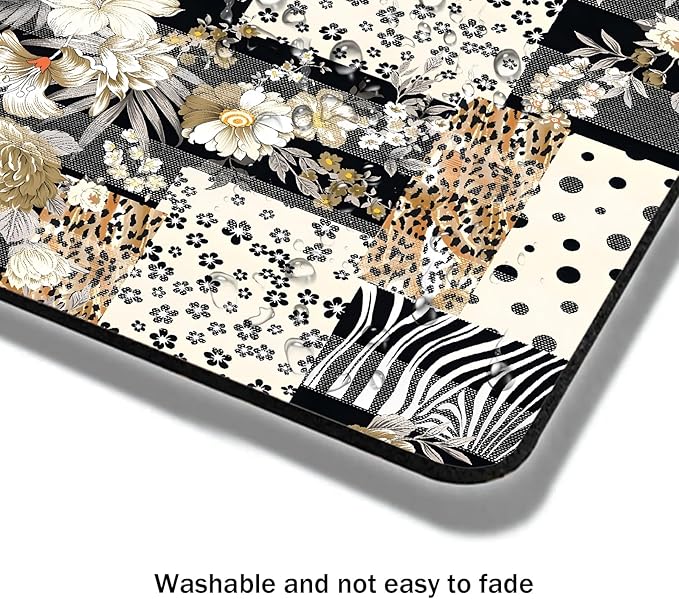 Mouse Pad, Cute Black Polka Dot Lattice Mouse Pads - Image 4