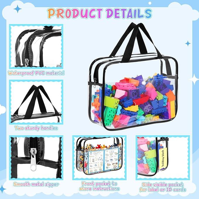 8 Packs Large Toy Storage Bags - Image 3