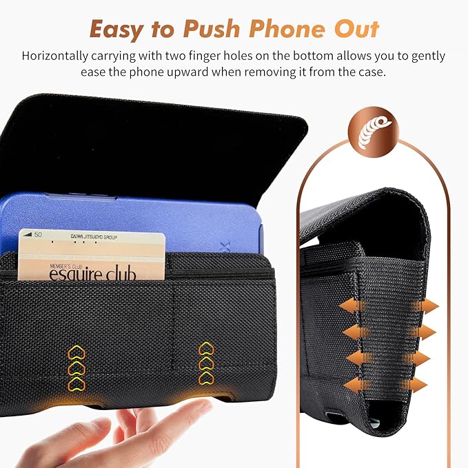 BECPLT for Galaxy S24 Ultra S23 Ultra S22 Ultra S21 Ultra Nylon Belt Holster - Image 4
