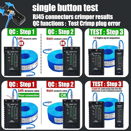 NOYAFA NF-468CS Network Cable Tester Telephone & Continuity Tester Ethernet - Image 3