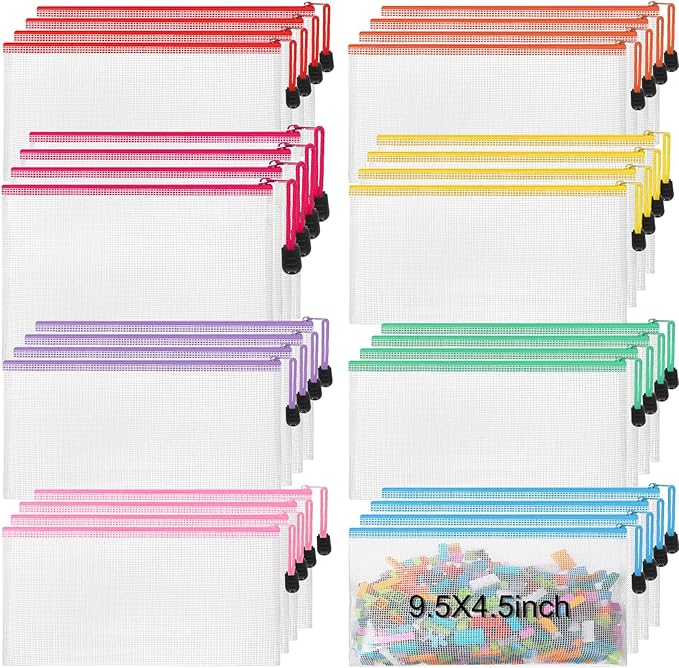 Jetec 32 Pcs Mesh Zipper Bags Toy Storage Bikini Organizer Bag Bolsas para by Jetec