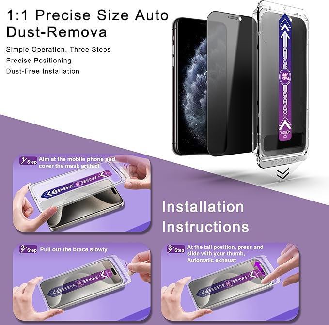 2 Pack Privacy Screen Protector - Image 3