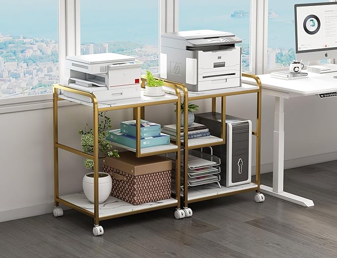 Large Printer Table Stand with Shelf - Image 4