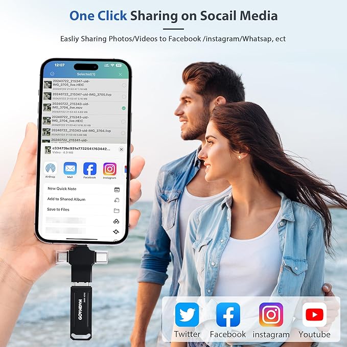 Auto-Backup All Devices Photo Stick 512GB iStore Pro, Real Capacity 4-in-1 - Image 3