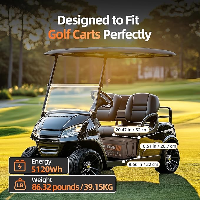 2PCS 48V Lithium Battery for Golf Cart - Image 2