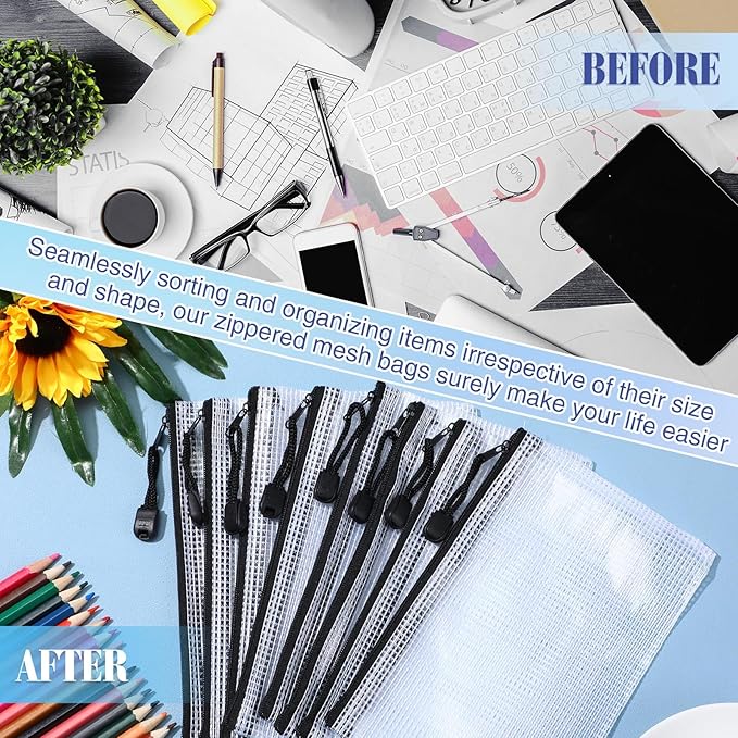 Jetec 32 Pcs Mesh Zipper Bags Toy Storage Bikini Organizer Bag Bolsas Para - Image 6