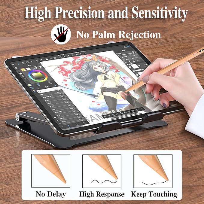 Stylus Pen for Touch Screen, Rechargeable Active Magnetic iPad Pencil - Image 6
