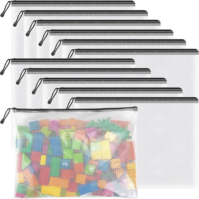 Umriox Mesh Zipper Pouch, 14.9x11.0 in, Extra Large Zipper Bags, Waterproof by UMRIOX