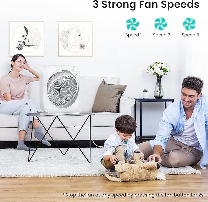 AMACOOL Table Fan, 12 inch Box Fan - Image 2