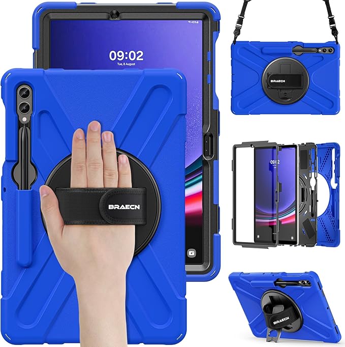 BRAECN for Galaxy Tab S10+Plus/ S9+/S9 FE+/S8+12.4 Inch Case, Heavy Duty Tablet by BRAECN
