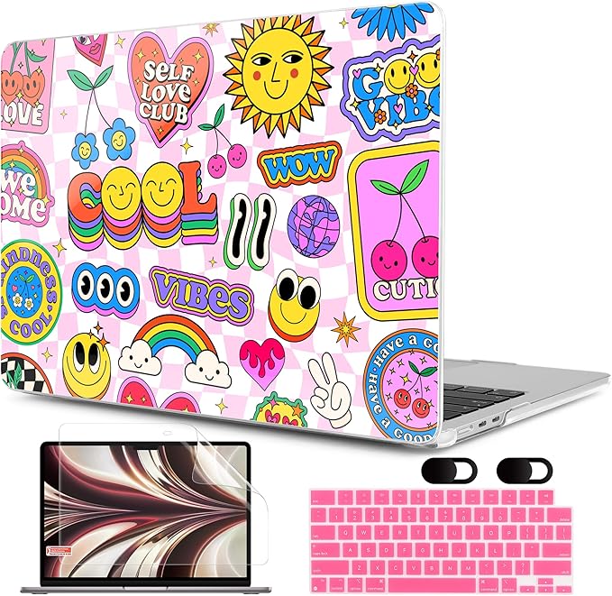 MEEgoodo Case for M4/M3/M2 MacBook Air 13.6 inch Case 2025 2024 2022, Fit Model by MEEgoodo
